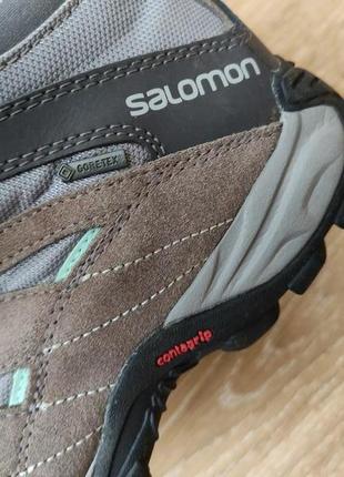 Salomon gore-tex ботинки мембранные не промокают кожаные термо ботинки р. 38 (23.5см)8 фото