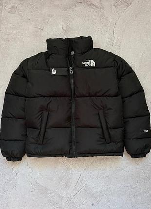 Мужская зимняя куртка the north face черная оверсайз пуховик до -30*с тнф логотип вышивка m (b)