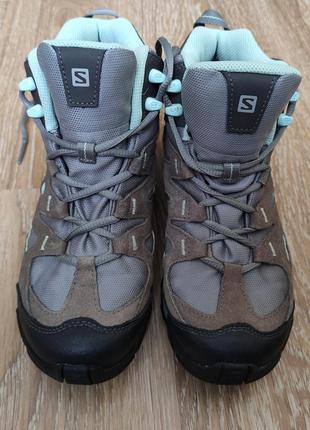 Salomon gore-tex ботинки мембранные не промокают кожаные термо ботинки р. 38 (23.5см)10 фото