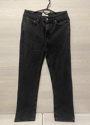 Чорні прямі джинси asos design (w30 l30 / m-l) на ґудзиках