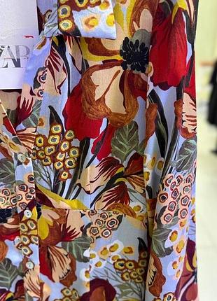Довга сатинова сукня zara 4
