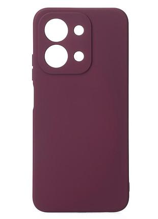 Силіконовий чохол soft silicone case для xiaomi redmi 15c (173 mm) (без лого) бордовий