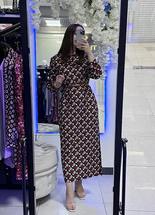 Довга сукня міді zara