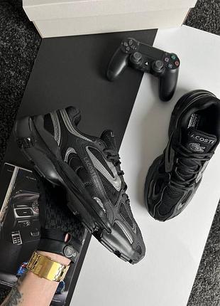 Чоловічі кросівки l*coste l003 2k24 all black silver