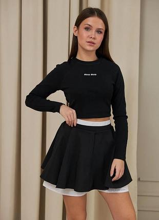 Юбка шорты+топ, костюм для девочки