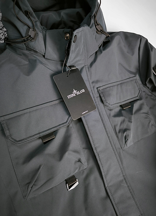 Мужская куртка stone island графит 2