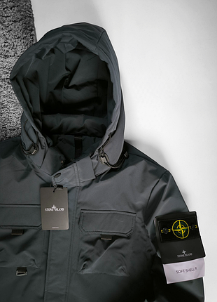 Мужская куртка stone island графит 4