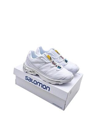 Кроссовки salomon xt 6 белые (унисекс)