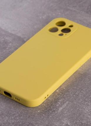 Силіконовий чохол soft silicone case для iphone 12 pro max (без лого) лимонний