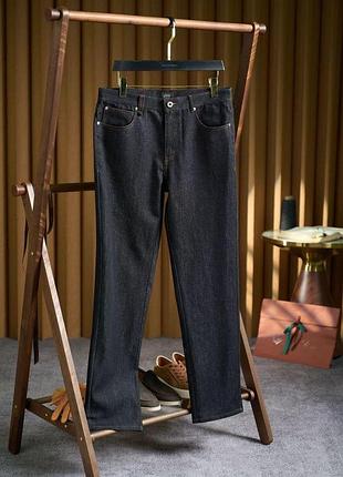 Мужские джинсы brioni черного цвета прямого кроя из натурального денима 31/32 размер