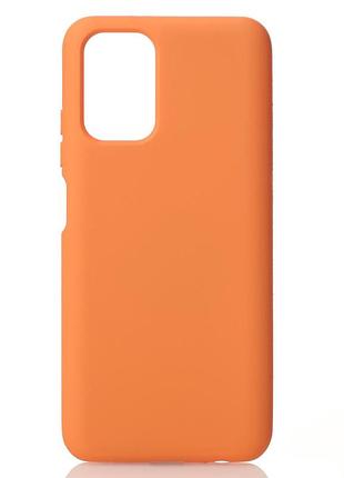 Силиконовый чехол soft silicone case для xiaomi redmi note 10/ note 10s (без лого) оранжевый
