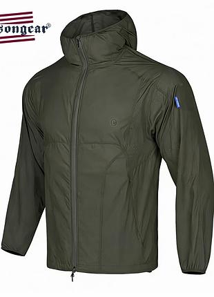 Штормовка ультралегка emersongear bat wing sunscreen coat ranger green