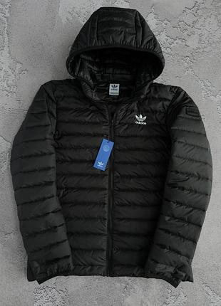Мужская куртка adidas черная с капюшоном весенняя осенняя 0°c l (b)