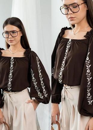 Блузка, вышиванка для девочки 158