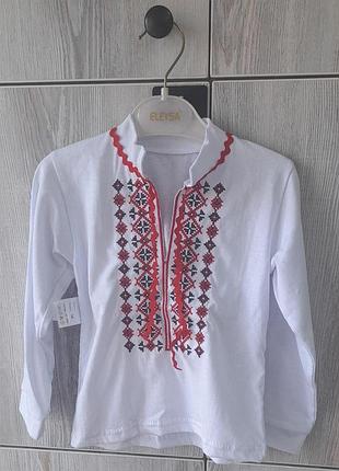 Вишиванка для хлопчиків, чорна з червоним 98