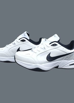 Кроссовки мужские nike air monarch white black.мужские кроссовки кожаные белые.стильные кроссы для мужчин найк монарх.