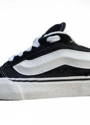 Низькі кеди knu skool vans black white.кеди ванс кну скул чорно-білi унiсекс 37-44 41
