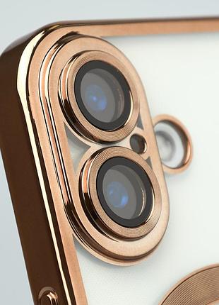Силиконовый чехол magsafe shining matte для iphone 16 desert titanium 7
