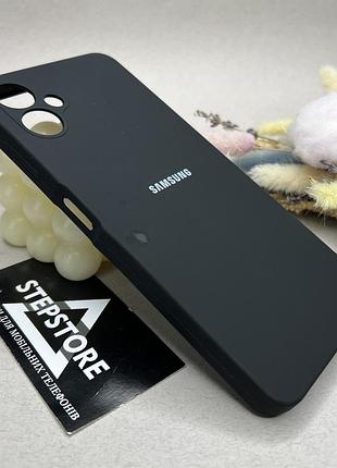Уцінка!!!!чехол для samsung a06 (а065) силіконовий з мікрофіброю логотипом матовий протиударний