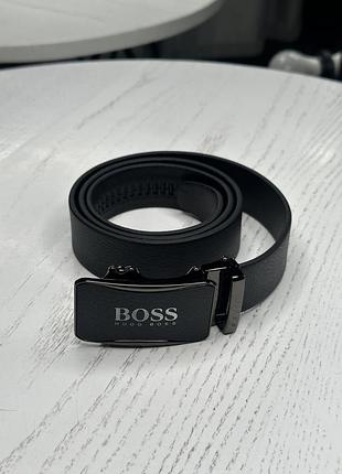 Ремінь шкіряний автомат boss