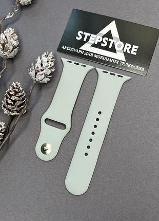 Ремешок s-m силиконовый для apple watch 42 44 45 49 ultra mm series 1 2 3 4 5 6 7 se браслет 9. серый (stone)