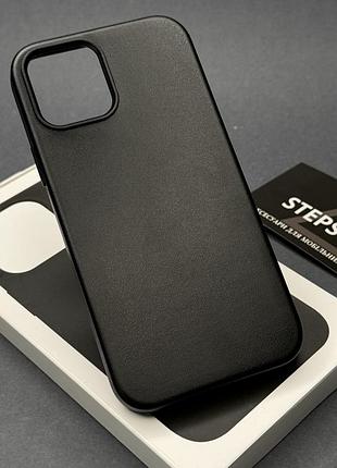Чехол leather case для iphone 13 без лого под кожу с закрытым низом