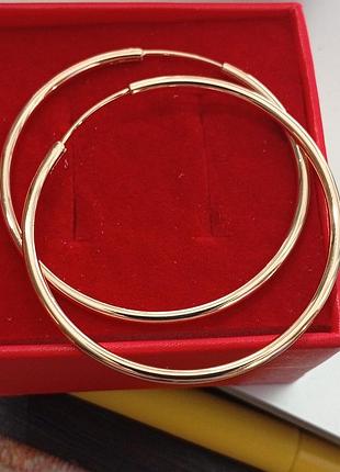 Сержки-кольца (конго) xuping из медицинского золота, позолота 18k