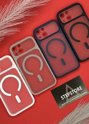 Чохол для iphone 15 6.1 з magsafe і вставкою на камеру матовий soft touch case