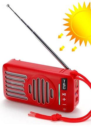 Bluetooth-колонка tg368, speakerphone, радио, солнечная батарея, red