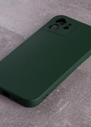 Силіконовий чохол soft silicone case для iphone 12 (без лого) темно-зелений