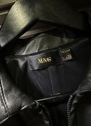 Коженное платье длина миди mango 5