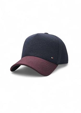 Бейсболка тракер "tommy deep wine fw’26" утеплена з вухами 55-56