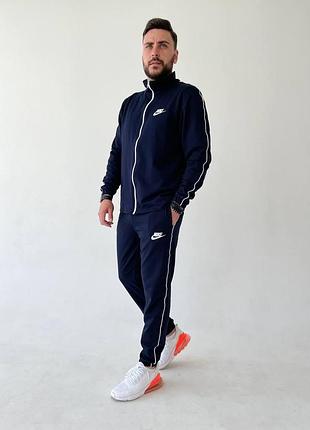 Мужской спортивный костюм nike черный на молнии весенний осенний толстовка + штаны найк m (b)