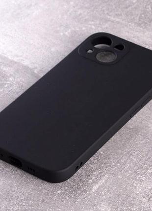 Силіконовий чохол soft silicone case для iphone 14 (без лого) чорний