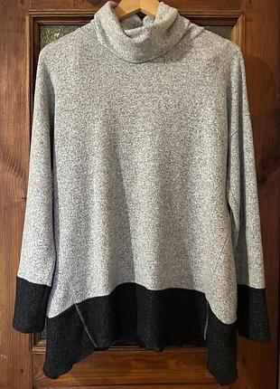 М'який подовжений пуловер / світшот esprit / гольф оверсайз / l-xl