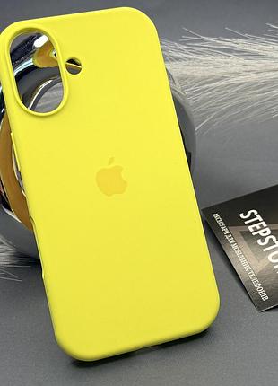 Чехол для iphone 17 silicone case с микрофиброй силиконовый противоударный желтый (lemonade)