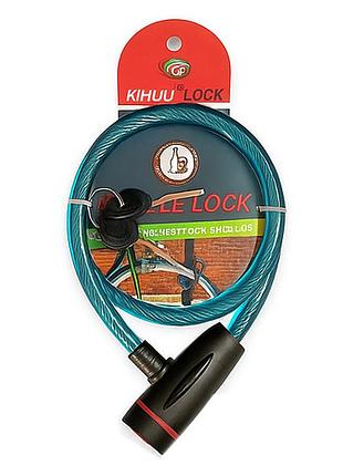 Замок велосипедний kihuu lock 187, 10*65 тросовий, 2 ключі