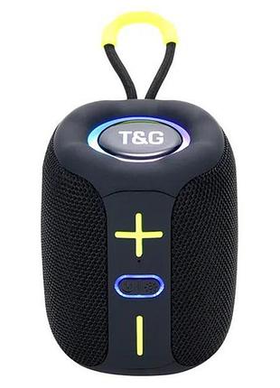 Bluetooth-колонка tg658 з rgb підсвічуванням, speakerphone, радіо, black