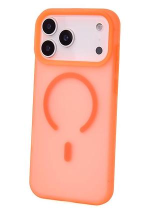 Силиконовый чехол soft matt с поддержкой magsafe для iphone 17 pro max orange