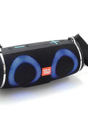 Bluetooth-колонка tg642 з rgb підсвічуванням, speakerphone, радіо, black