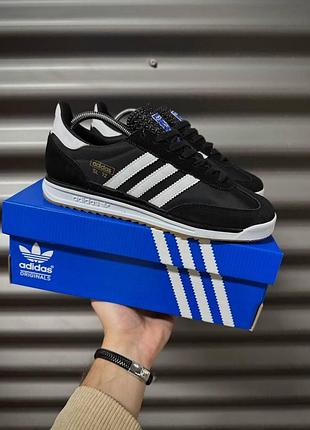 Женские кроссовки adidas originals sl 72 черные текстиль весенние осенние 39-24.5см (b)