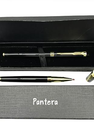 Подарочная ручка роллерная pantera в футляре (черно-золотая) 3560
