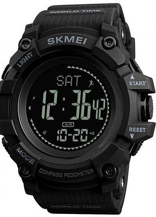 Годинники наручні 1356bk skmei, black, compass