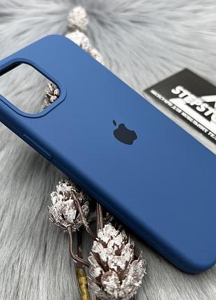 Чехол silicone case для iphone 12 / 12 pro с закрытым низом микрофиброй силиконовый противоударный 10. синий (blue cobalt)