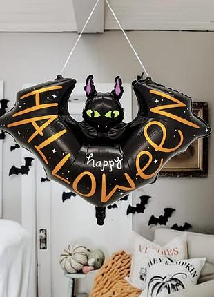 Декор на halloween надувна кулька у вигляді кажана