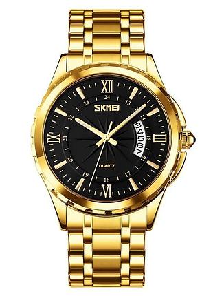 Часы наручные 9069gdbk skmei, gold-black