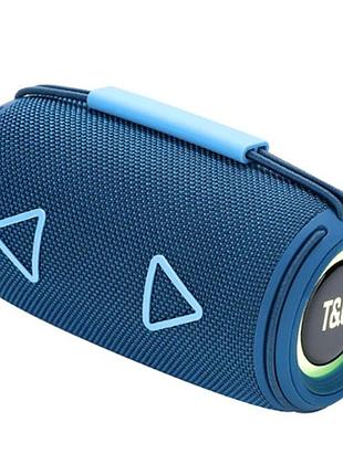 Bluetooth-колонка tg657 с rgb подсветкой, speakerphone, радио, blue