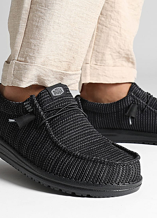 Hey dude wally stretch sox black loafers оригінальні мокасини