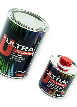 Грунт акриловий 5, 1 novol acril ultra line сірий 0,8л, 0,16л затверджувач