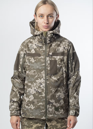Куртка жіноча soft shell military піксель зсу 2